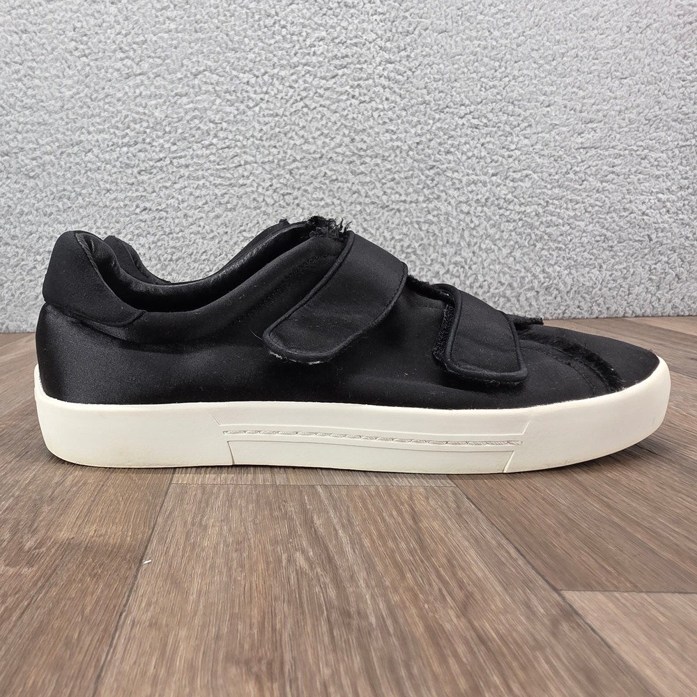 Joie Women Black Satin Frayed Double Strap Sneakers EU 38.5